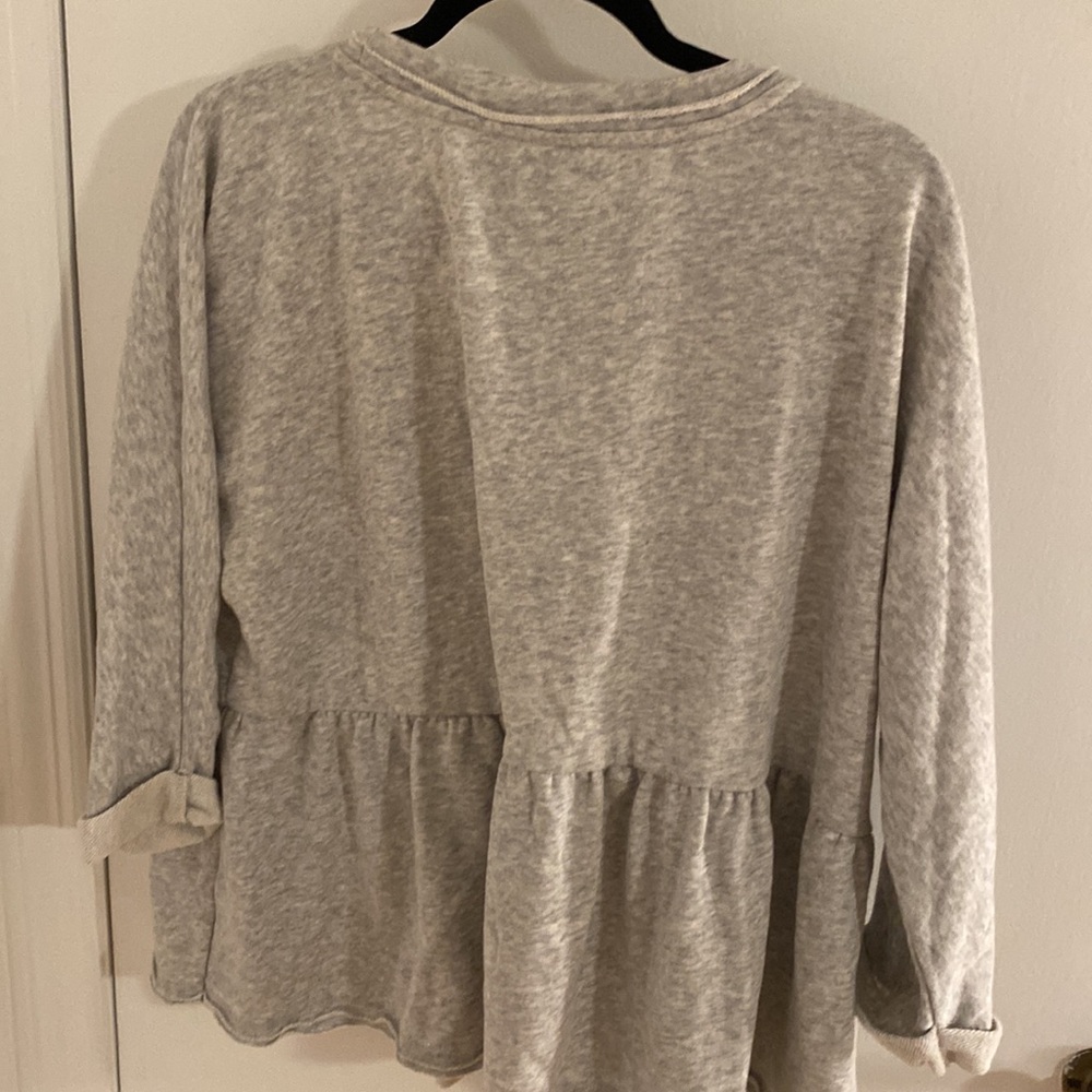 Anthropologie peplum sweatshirt top - Picture 5 of 5